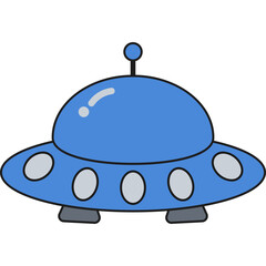 UFO Flat Illustration