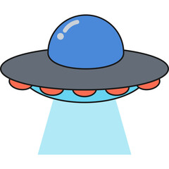 UFO Flat Illustration