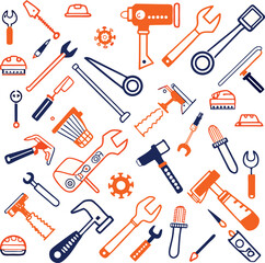 Fototapeta premium industrial tools icon set design 