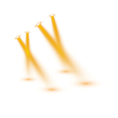 PNG Concert Lighting Rays with Bright Orange Beams and Glow for Event, Theater or Performance Background
