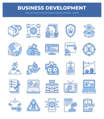 Collection of 25 Business Development Icons. Boost Your Business Growth