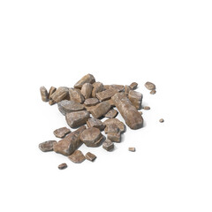 Pile of Stones Isolated on Transparent Background