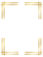 Decorative frames, Art Deco gold frame, vintage frame line collection png transparent background, 
