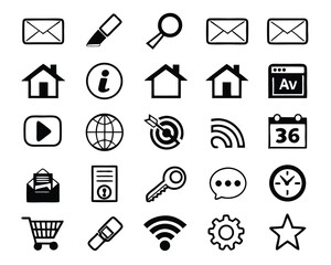 Website Icon Set – Web, Computer & Mobile App UI Symbols