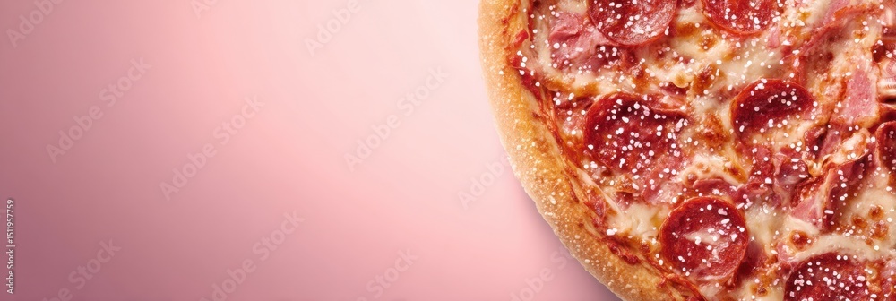 Poster branded frozen pizza mockup with glossy textures and a faded design for visual appeal
