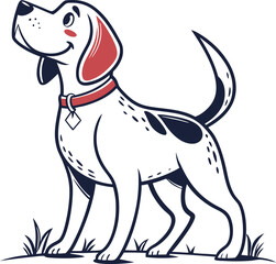 great dane puppy vector icon