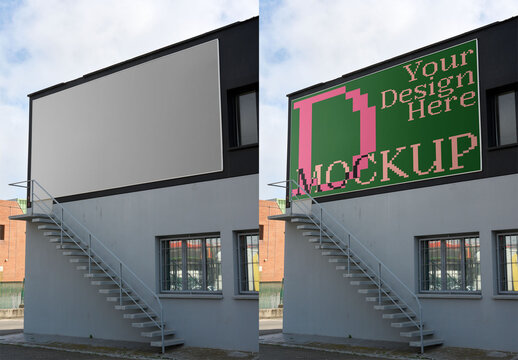 Building With a Blank billboard for OOH