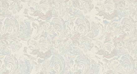 Fototapeta premium Delicate, light beige and pastel-colored damask pattern