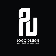 PU PU Logo Design, Creative Minimal Letter PU PU Monogram