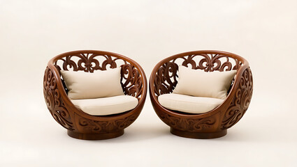 detailed, intricate, woven, rattan, wicker, handcrafted, organic, natural, earthy, cozy, comfortable, chairs, furniture, interior, design, texture, pattern, light background, 32K Revolution
