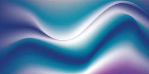 Naklejka premium Curve Mesh gradient blur wallpaper. Modern light liquid color of wave blue sea ocean aquatic. Freeze cool winter temperature. Smooth sky vector white, blue, navy, turquoise, aqua template background.