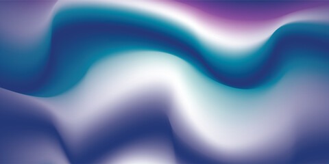 Fototapeta premium Curve Mesh gradient blur wallpaper. Modern light liquid color of wave blue sea ocean aquatic. Freeze cool winter temperature. Smooth sky vector white, blue, navy, turquoise, aqua template background.