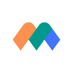 Modern style Letter M logo design