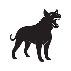 Hyena Mid Laugh In Wild Terrain