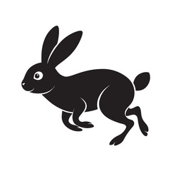 Energetic Rabbit Bouncing Through Meadow