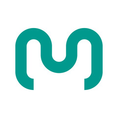 Modern style Letter M logo design