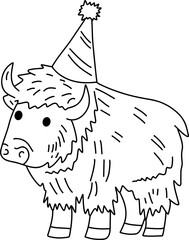 Everest with party hat