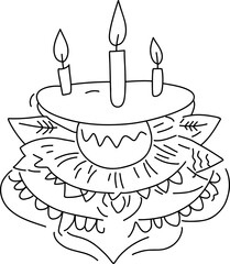 Mandala birthday cake