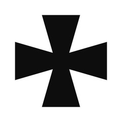 Cossack cross symbol - Christian flat style vector icon isolated