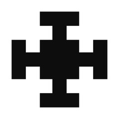 Cross of Saint Chad symbol - Christian flat style vector icon isolated