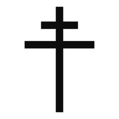 Papal cross thin symbol - Christian flat style vector icon isolated