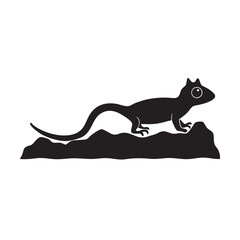 Lizard Crawling On Uneven Rock Surface