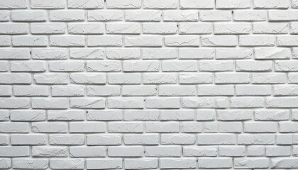 Fototapeta premium Stylish White Brick Masonry Pattern: A crisp white brick wall with subtle variations in tone, providing a classic yet fresh textured backdrop with detailed grout lines.