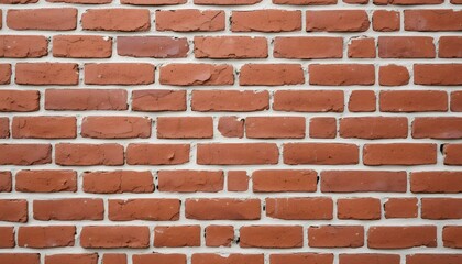 Obraz premium Weathered Red Brick Masonry Pattern: An aged red brick wall with varying shades of red and brown, providing a classic and sturdy textured backdrop with detailed grout lines.