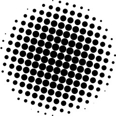 Halftone Circle Design Element