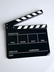 Obraz premium clapper board on blue background