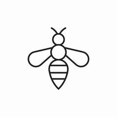 bee insect icon sign vector