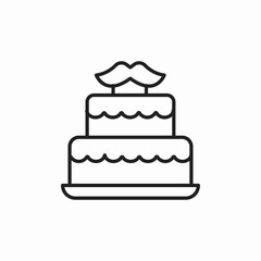 dad birthday cake icon sign vector