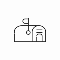 mail box icon sign vector
