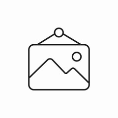 picture frame wall icon sign vector