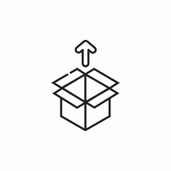 Naklejka premium unpacking unboxing icon sign vector