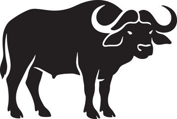 a cape buffalo vector