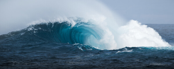 Massive ocean wave crashing — raw power of nature