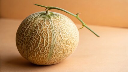 Whole cantaloup Melon with Stem