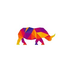 simple Literal rhino design logo