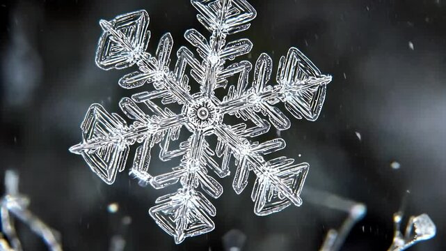 Detailed snowflake crystal