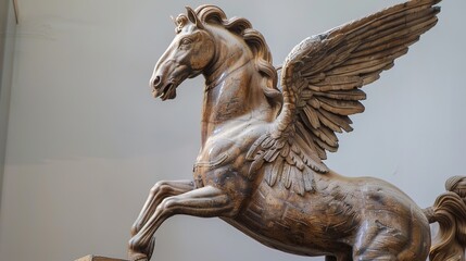 Fototapeta premium Pegasus: Mythical Winged Horse of Greek Mythology, Symbolism, Artistic Depictions, and Cultural Legacy