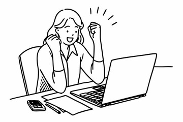 business woman working on laptop, businessman working on laptop