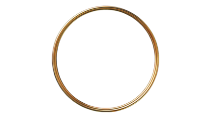 Circular gold frame, empty