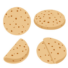 tortillas on white background. Vector eps 10. Perfect for wallpaper or design elements