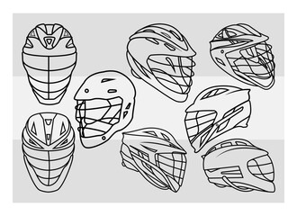 Lacrosse Helmet SVG Silhouette Bundle, Lacrosse Silhouette, Sports Svg, Helmet Svg, Lacrosse Sticks Svg, Lacrosse Png, Lacrosse Svg Images, Cut Files