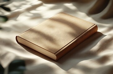 Elegant Book Cover Mockup Blank Hardcover Template for Design Presentation