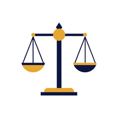 Unbalanced Justice Scale Vector Illustration