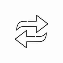 arrows change transfer icon sign vector