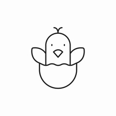 chick hatching icon sign vector