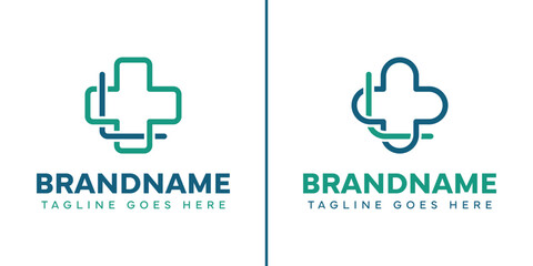 Letter L Medical Cross Logo Set, representing care, health, and trusted medical services